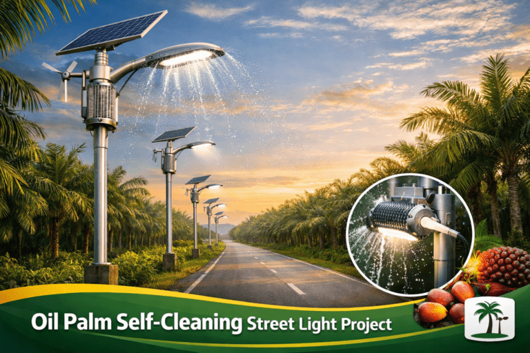 Oil Palm Self-Cleaning Street Light Project