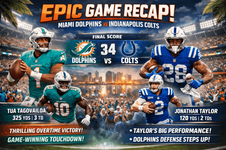 Miami Dolphins vs Indianapolis Colts Match Player Stats
