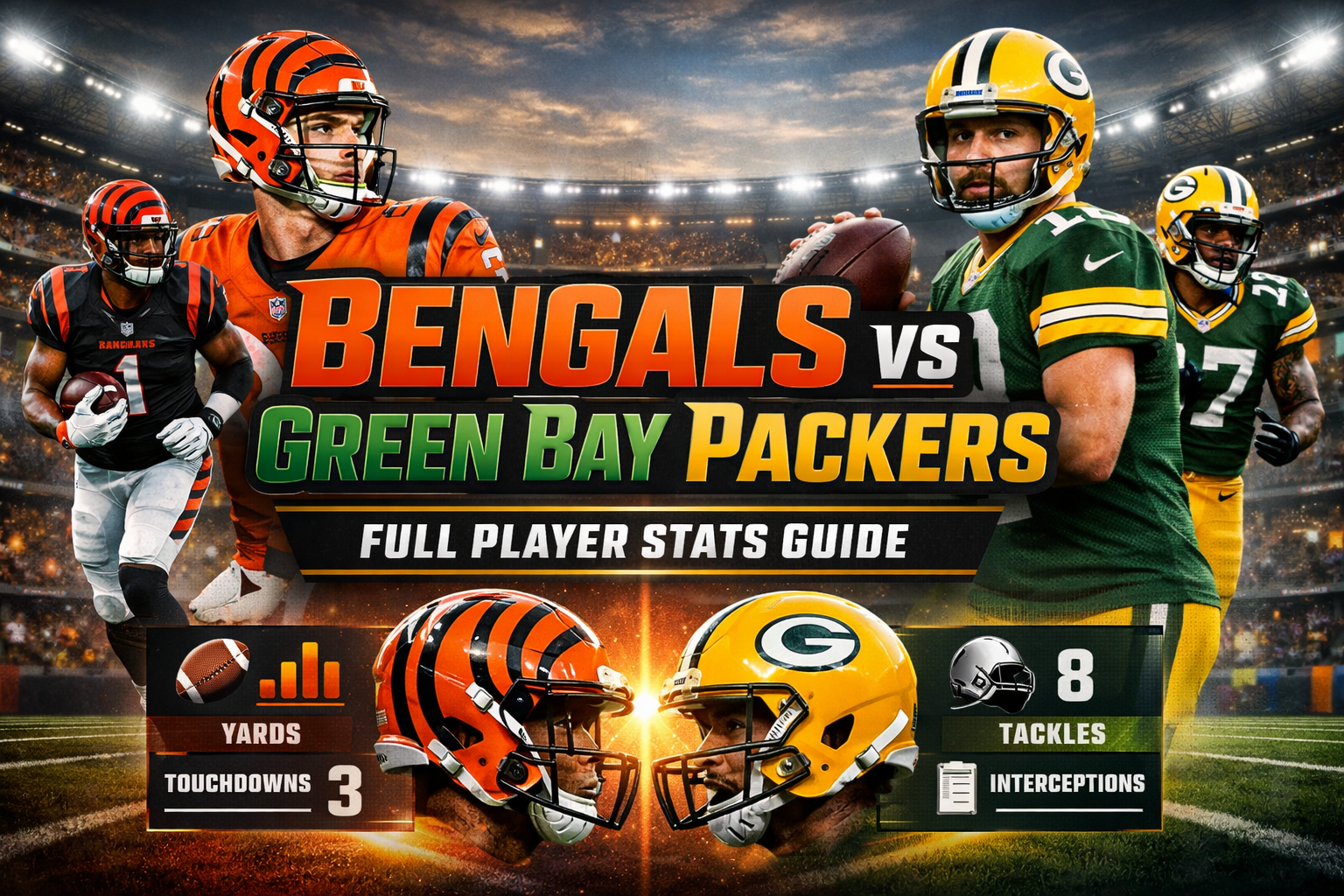 Bengals vs Green Bay Packers Match Player Stats