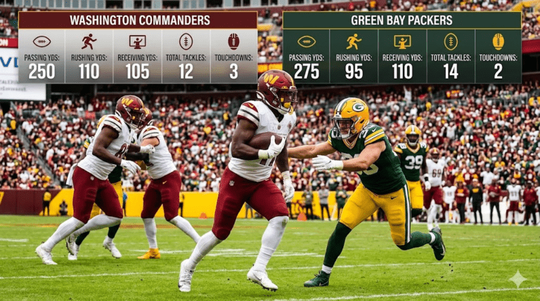 Washington Commanders vs Green Bay Packers Match Player Stats