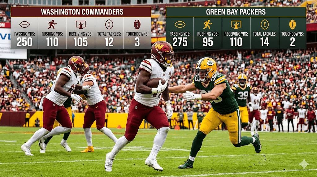 Washington Commanders vs Green Bay Packers Match Player Stats