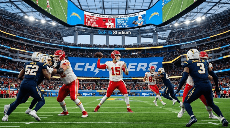 Kansas City Chiefs vs Los Angeles Chargers Match Player Stats