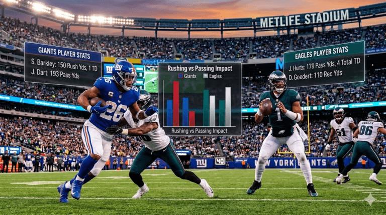 New York Giants vs Philadelphia Eagles Match Player Stats