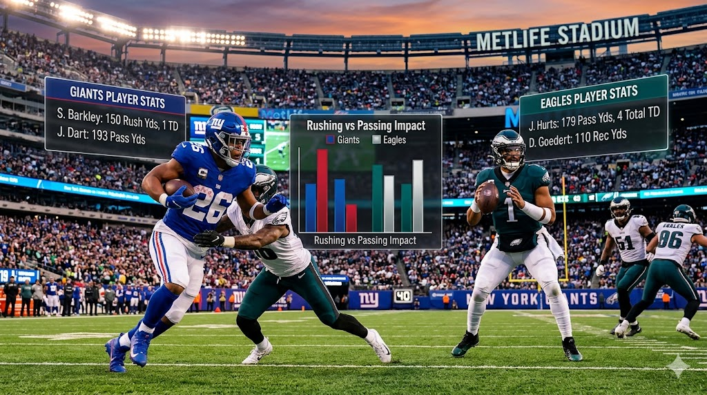 New York Giants vs Philadelphia Eagles Match Player Stats