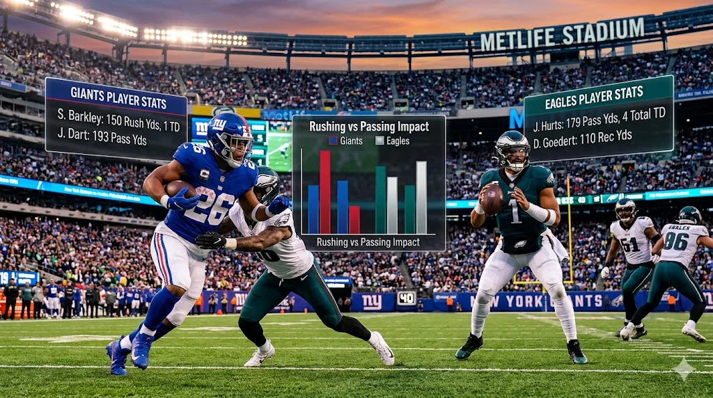 New York Giants vs Philadelphia Eagles Match Player Stats