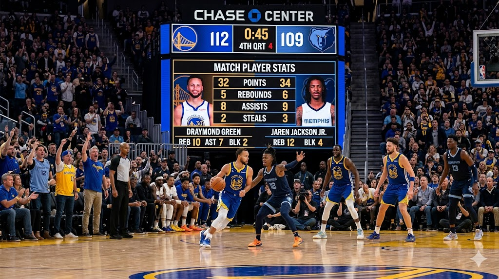 Golden State Warriors vs Memphis Grizzlies Match Player Stats